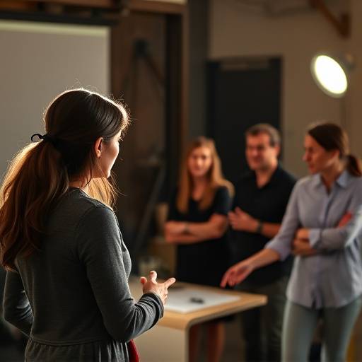 Elena García impartiendo un taller.