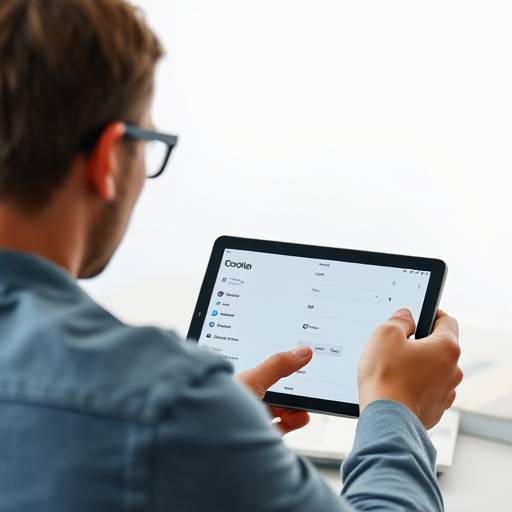 Imagen de una persona gestionando la configuración de cookies en un dispositivo